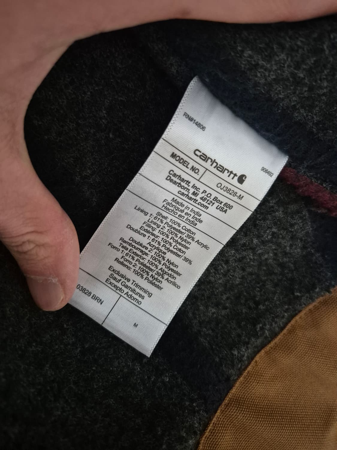 칼하트 디트로이트 자켓 해밀턴 브라운 M 상품이미지4