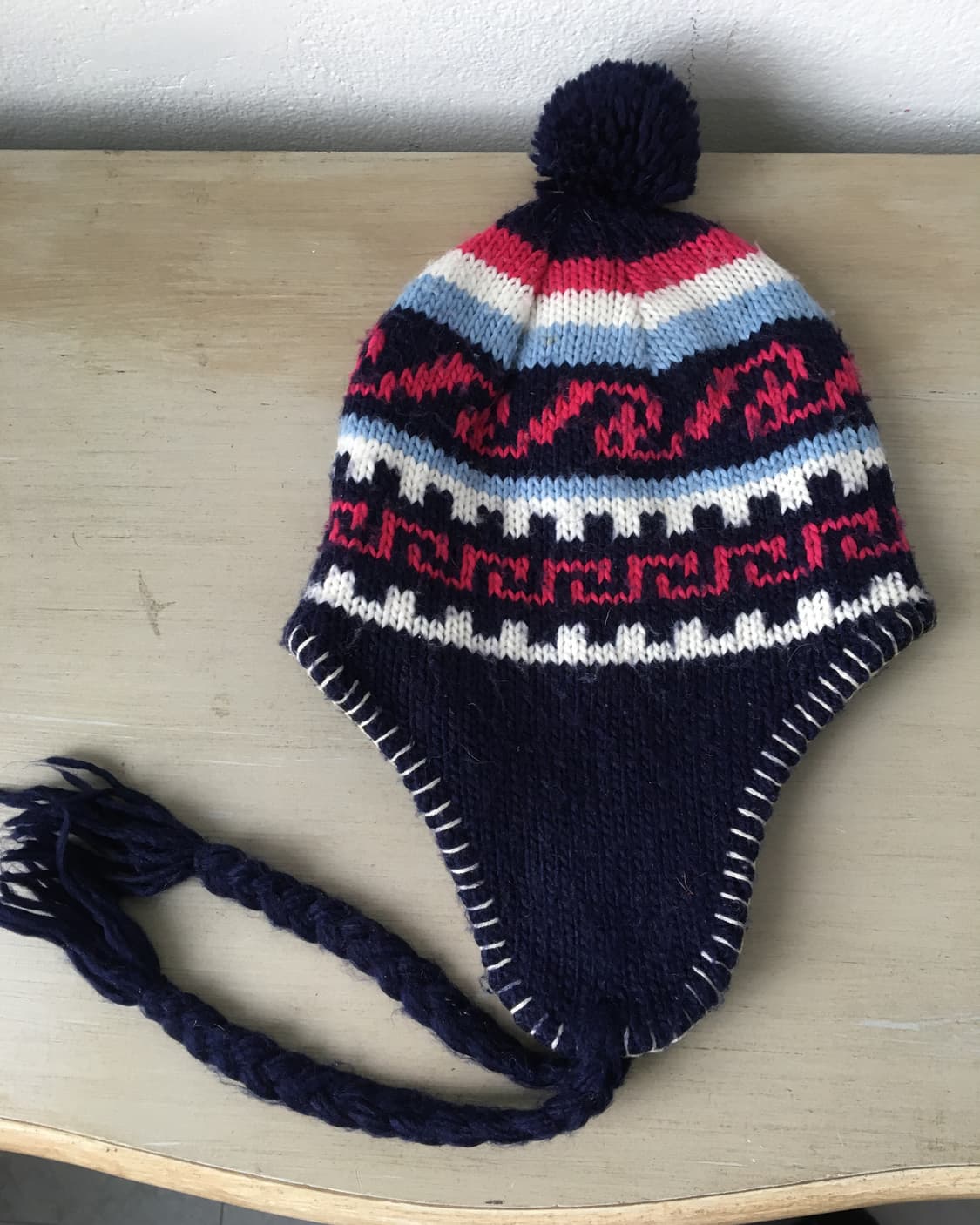 nordic pattern pom knit beanie 상품이미지2