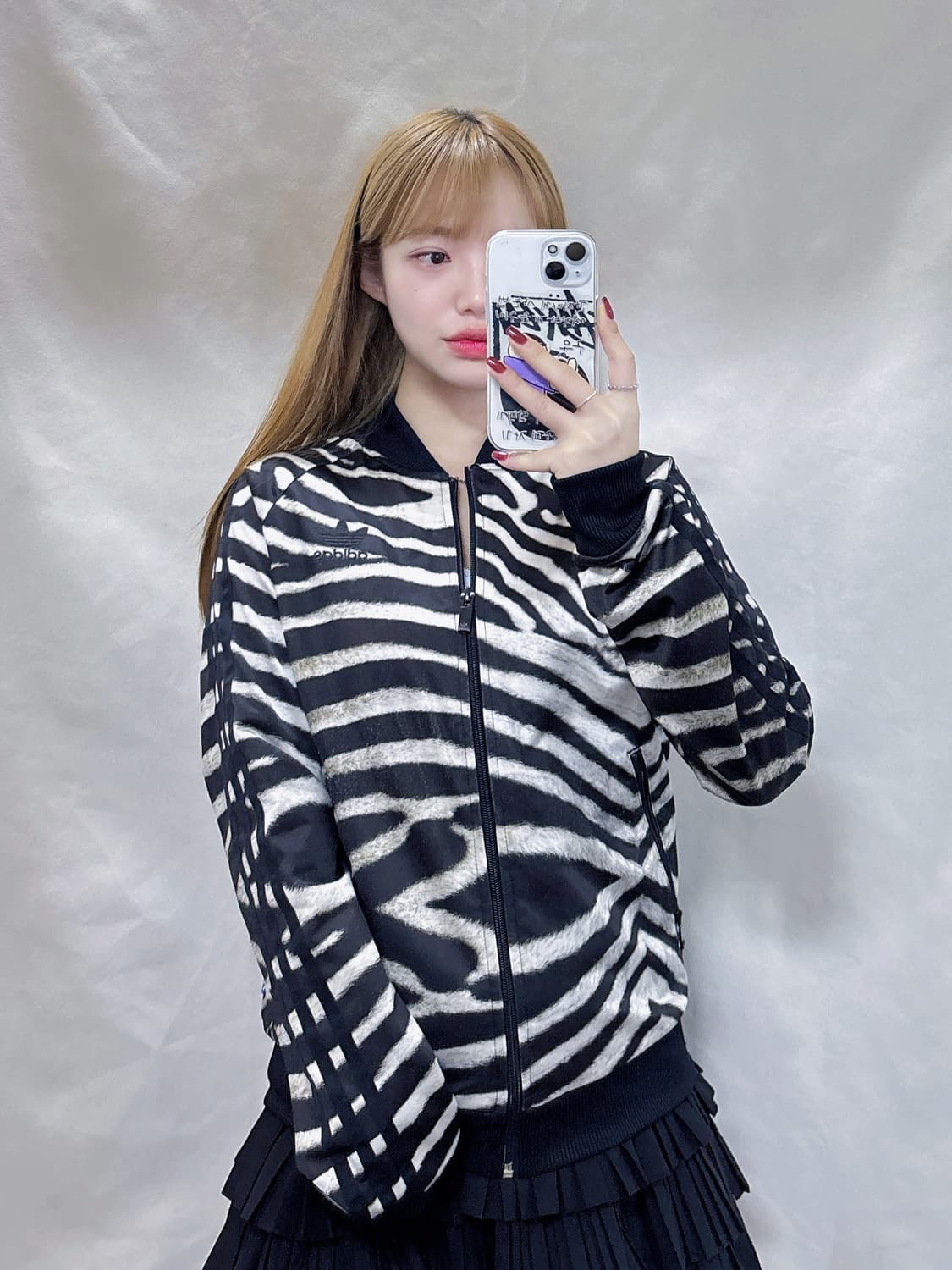 아디다스 지브라 패턴 빅로고 트랙탑  상품이미지2