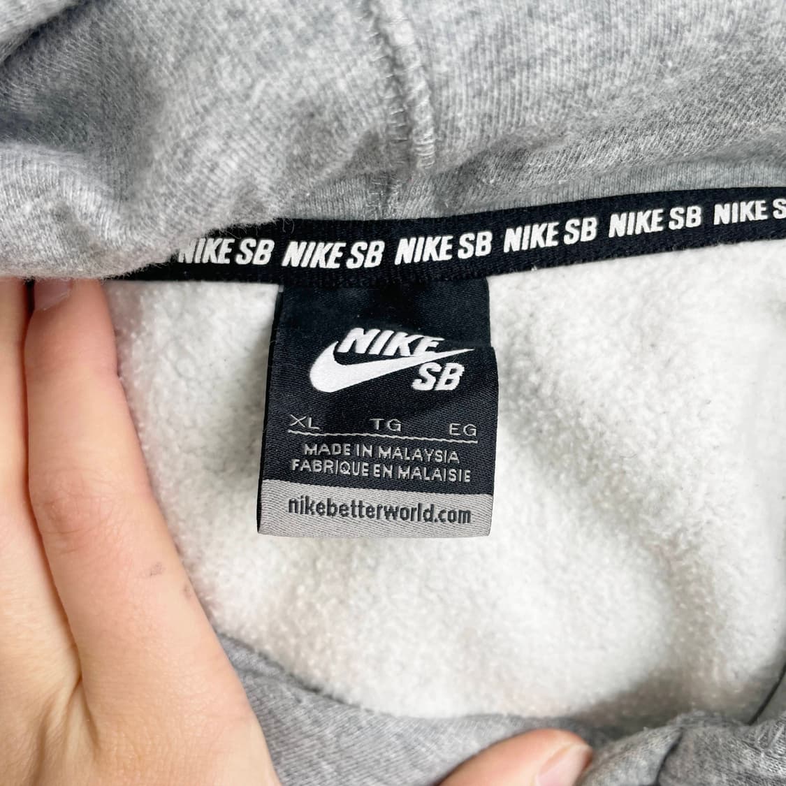 A2 나이키 SB 아이콘 후드티 그레이 XL사이즈 상품이미지4
