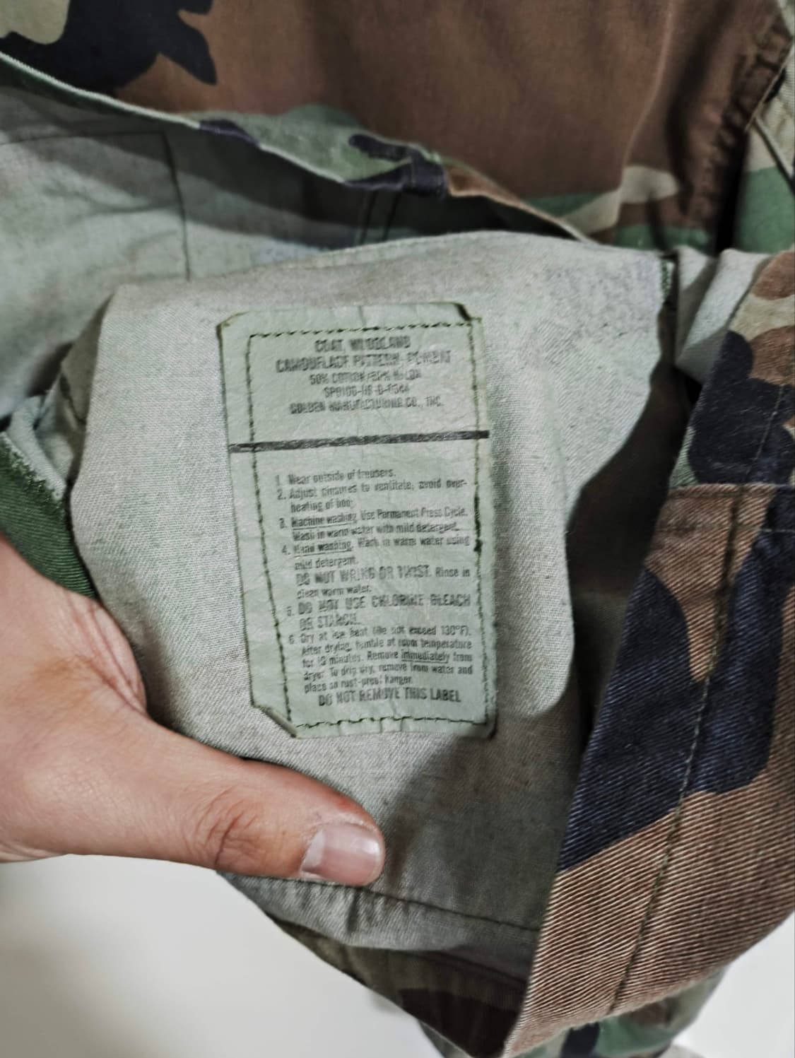 미디엄숏 미공군 USA 에어포스 미군복 우드랜드 상의 야상 상품이미지8