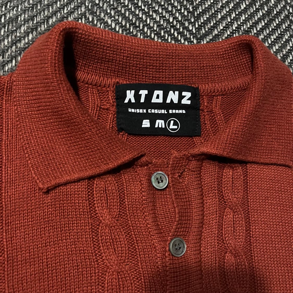 [100-105] XTONZ 엑스톤즈 카라 니트 반팔티 상품이미지4