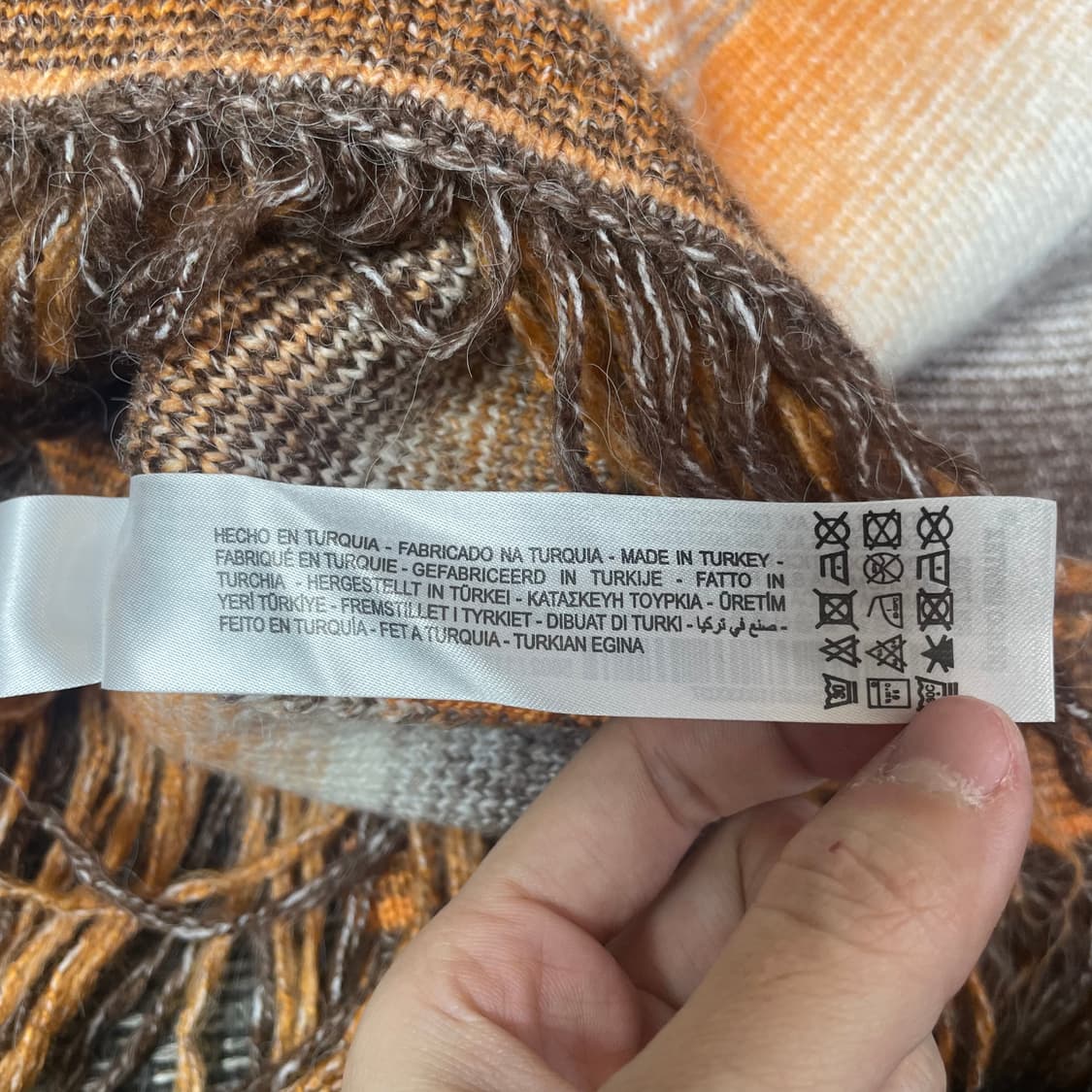 자라 오렌지 스트라이프 크롭 니트 상품이미지6