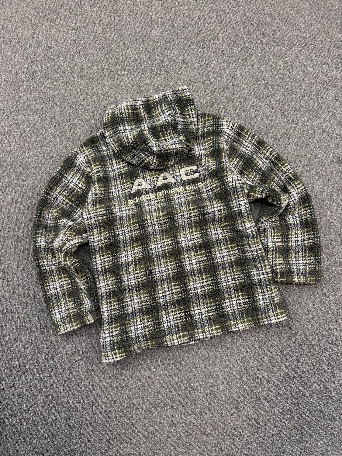 105)90’s 아디다스 빈티지 셰르파 체크 후드 자켓 상품이미지5