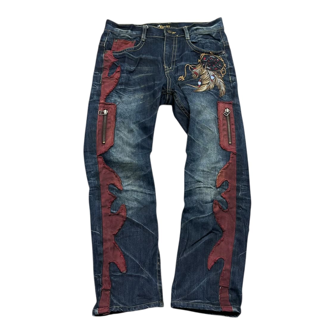 ✨ (바배) 클라우드72 자수 바이크 데님 팬츠 상품이미지1