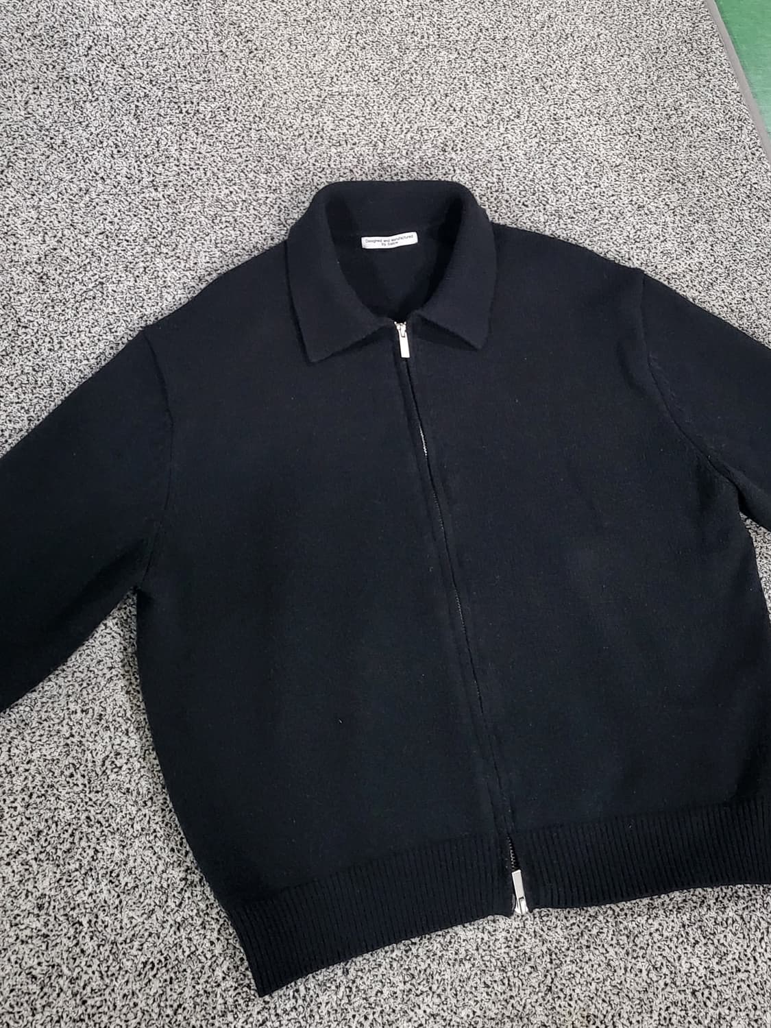 블랙 니트 집업 자켓 상품이미지2