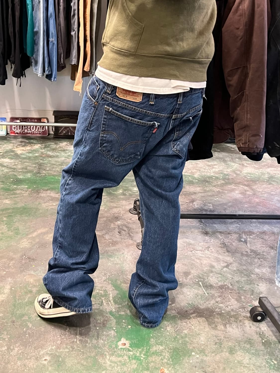 00's [38X32] 리바이스 517 중청 클래식 부츠컷 데님 상품이미지3