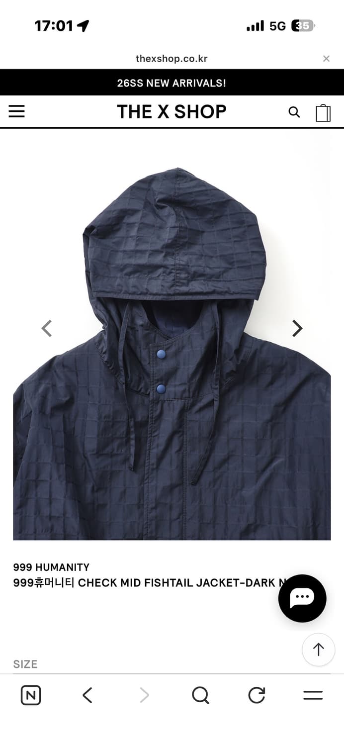 999휴머니티 CHECK MID FISHTAIL JACKET 1사이즈 상품이미지2