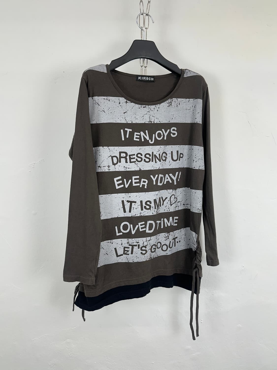 Kirsch Shirring Detail Stripe Sleeve 상품이미지3