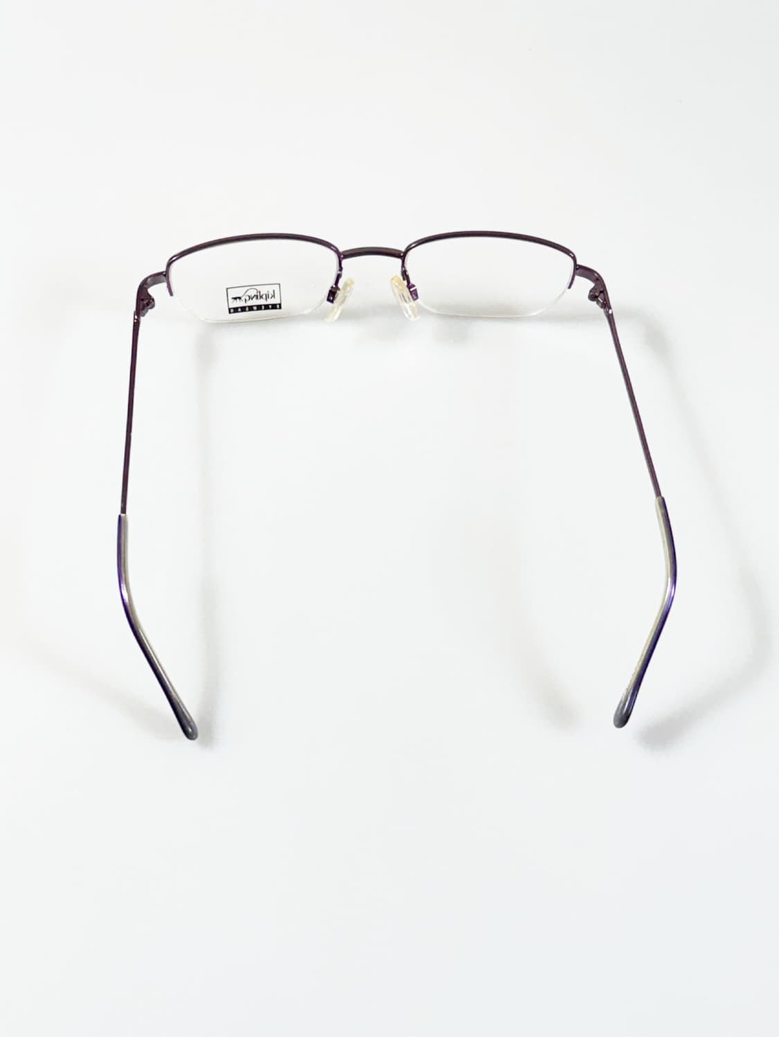 90s KIPLING 퍼플 스퀘어 메탈 반무테 빈티지 안경 상품이미지5