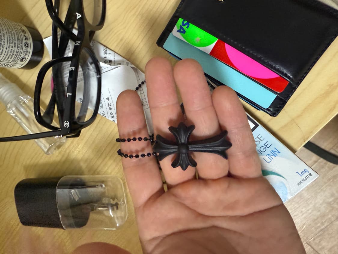 크롬하츠 아오야마 20주년 실리콘 목걸이 블랙 상품이미지1