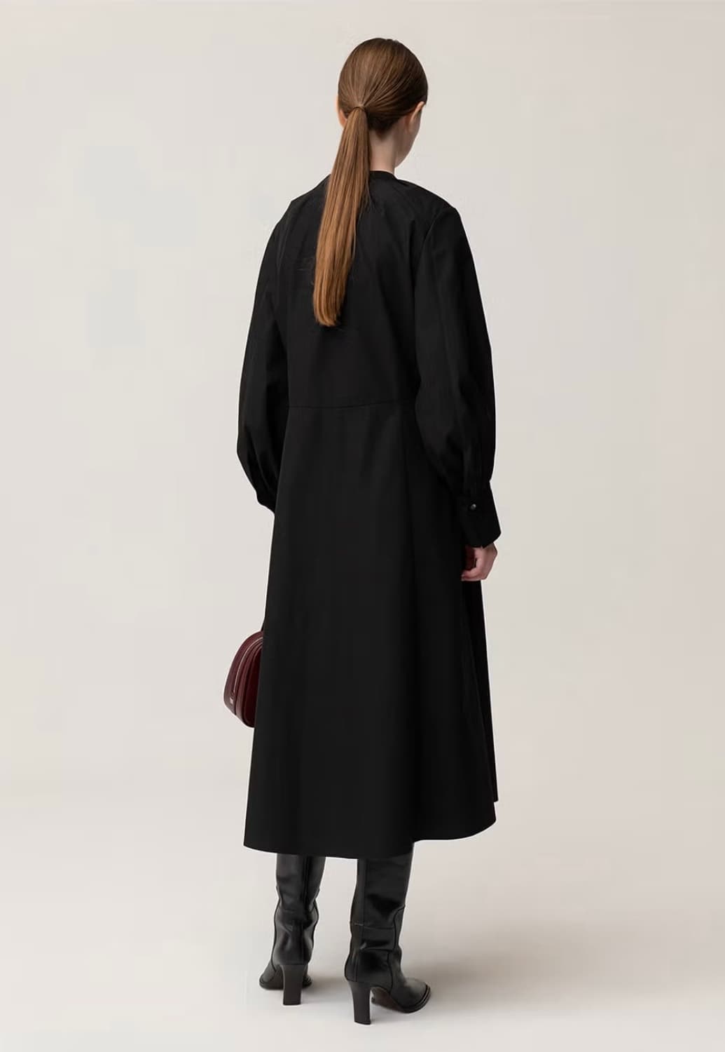 (새상품) 킨더살몬 아미 셔츠 드레스 블랙 상품이미지2