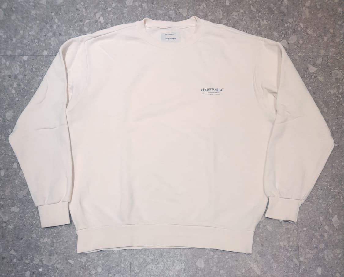 💥비바스튜디오 스웻셔츠 아이보리 (XL)
 상품이미지1