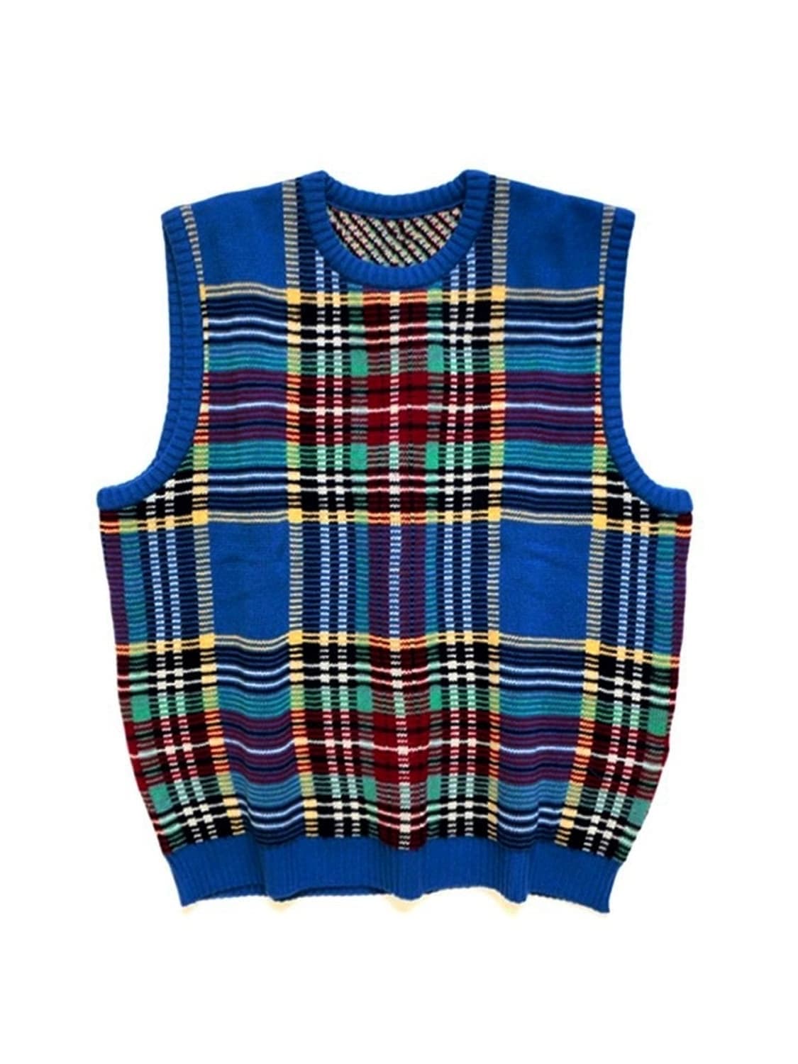 캐피탈 / 타탄체크 니트 베스트 상품이미지1