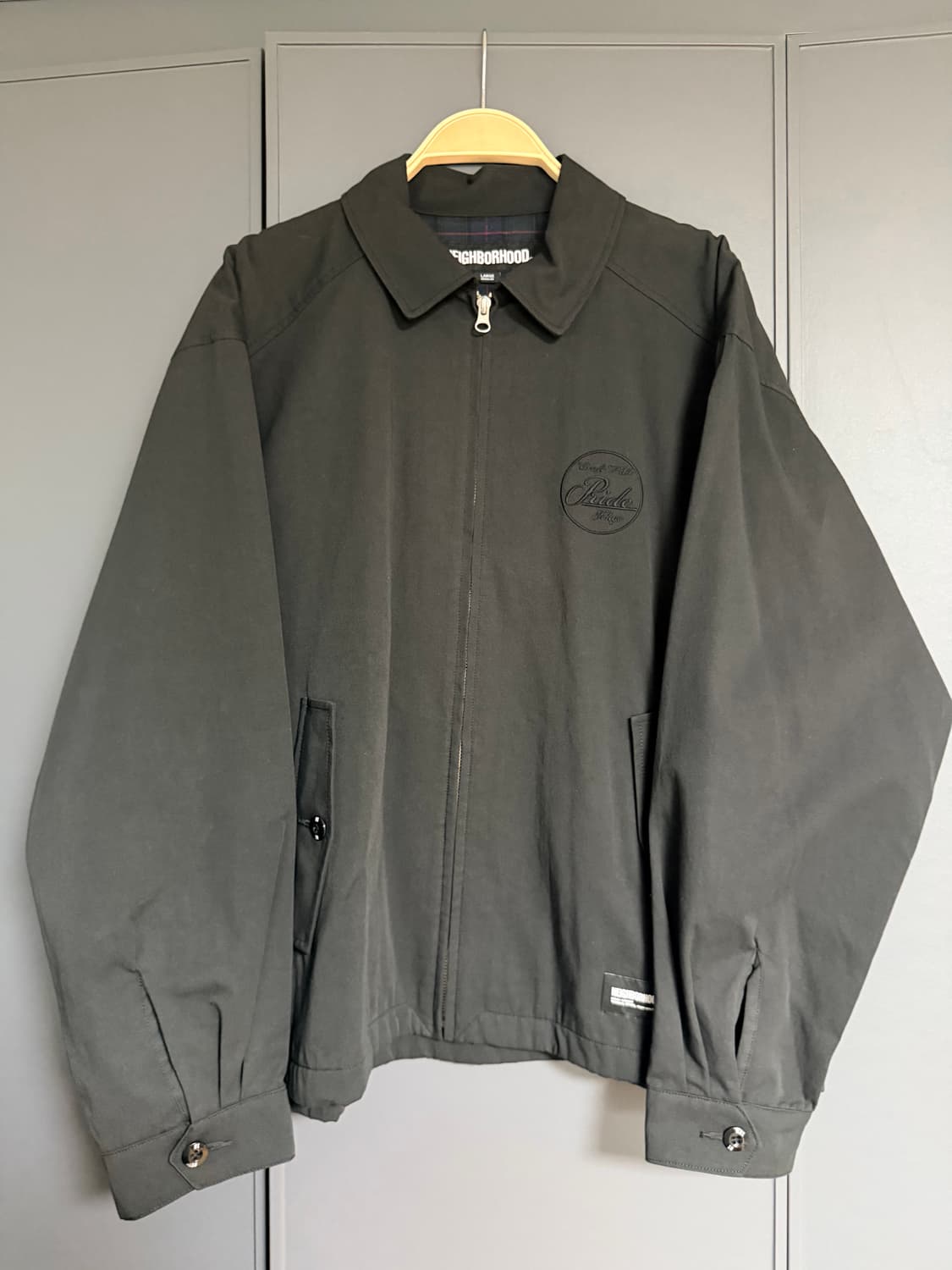 (L)네이버후드 체크 라이너 워크 자켓 블랙 상품이미지1