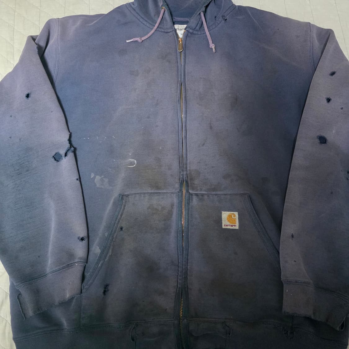 [XL] 빈티지 Y2K 칼하트 트래쉬드 후드집업 칸예 상품이미지2