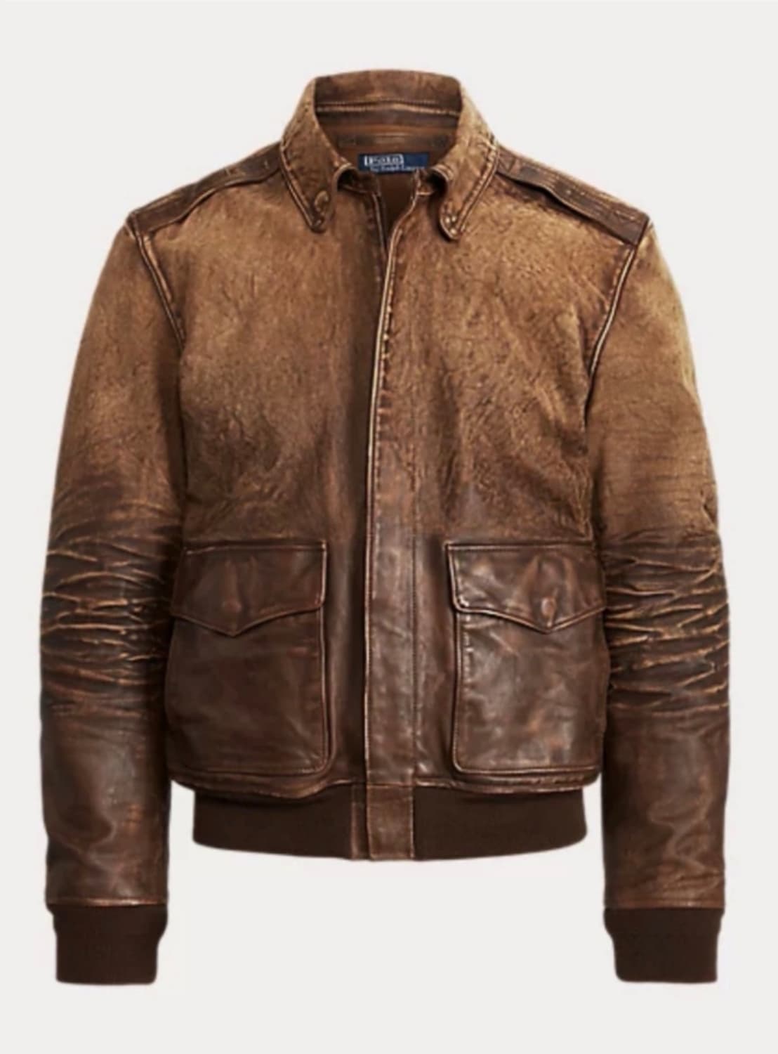 (새상품,황금사이즈) 폴로 레더 플라이트 자켓(M size) 상품이미지1