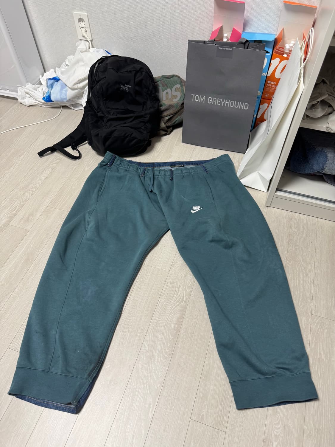 나이키 리바이스 블레스 오버조깅진 에메랄드 그린 L 상품이미지3