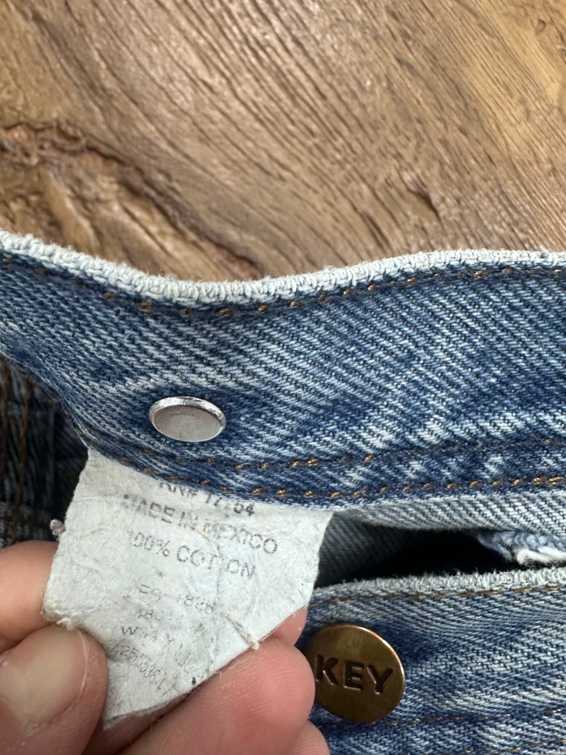 90s KEY 더블니 카펜터 데님 팬츠 상품이미지6