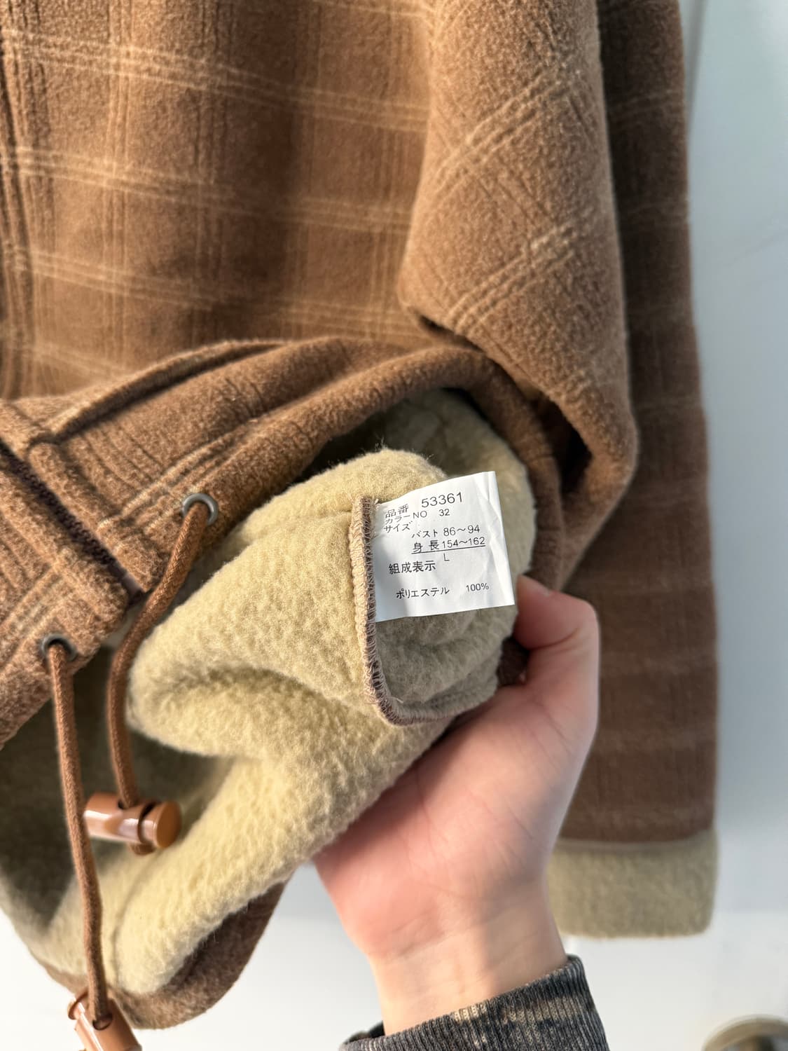 일본빈티지 브라운 플리스 후드 자켓 점퍼 상품이미지8