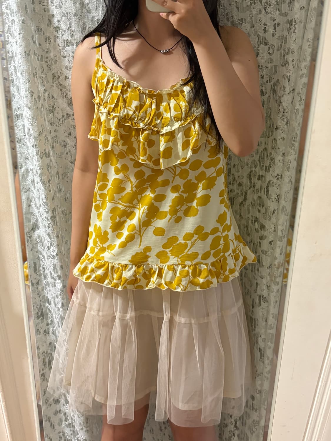 Yellow leaf sleeveless 상품이미지5