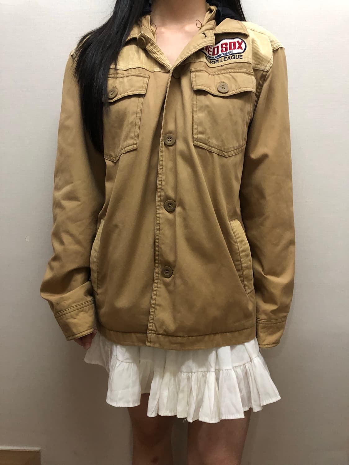 빈티지 mlb 베이지 후드 자켓 상품이미지5