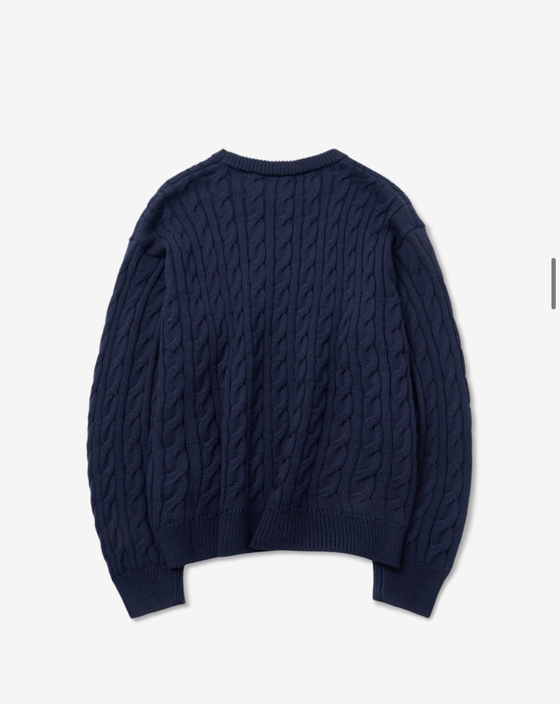 후브스 헤비 케이블 니트 울 스웨터 [네이비] - L 사이즈 상품이미지2