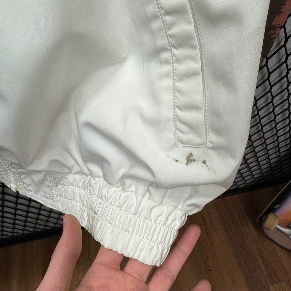 90s 세르지오 타키니 올드스쿨 바람낙이 사이드 로고 포인트 화이트 상품이미지10