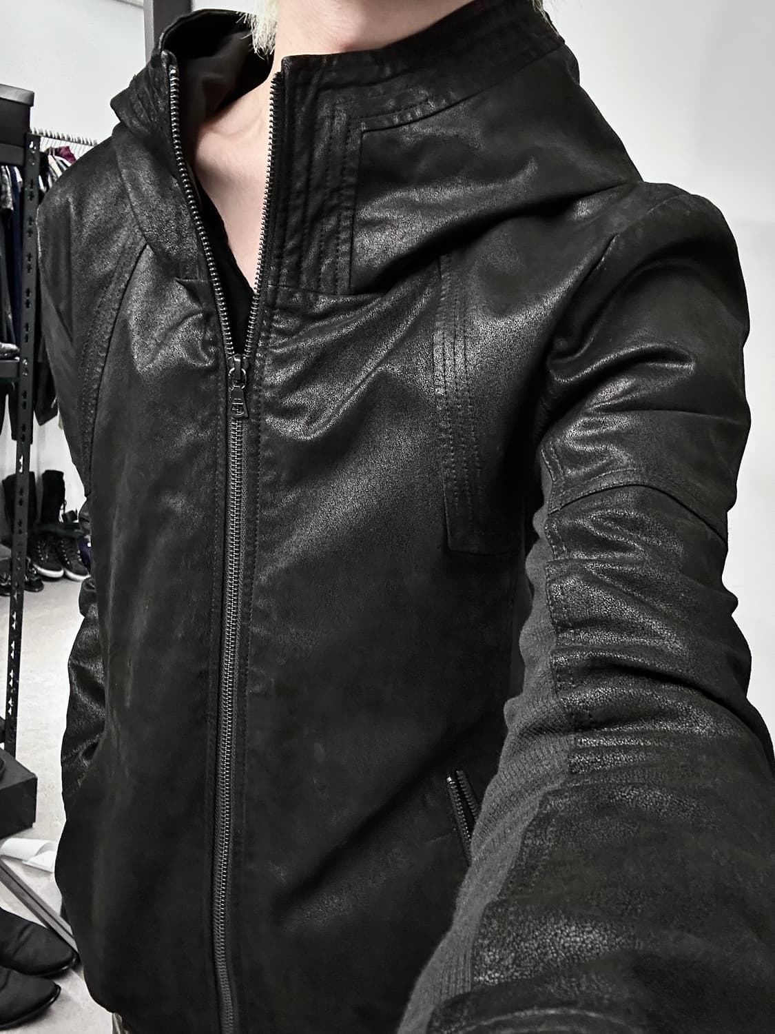 No id 보노 하이넥 돈피 자켓 상품이미지10