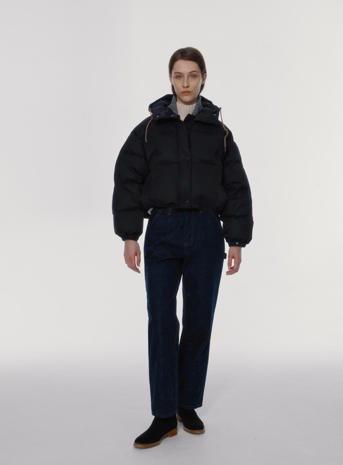 낫띵리튼 구스다운 후드 숏패딩 상품이미지2