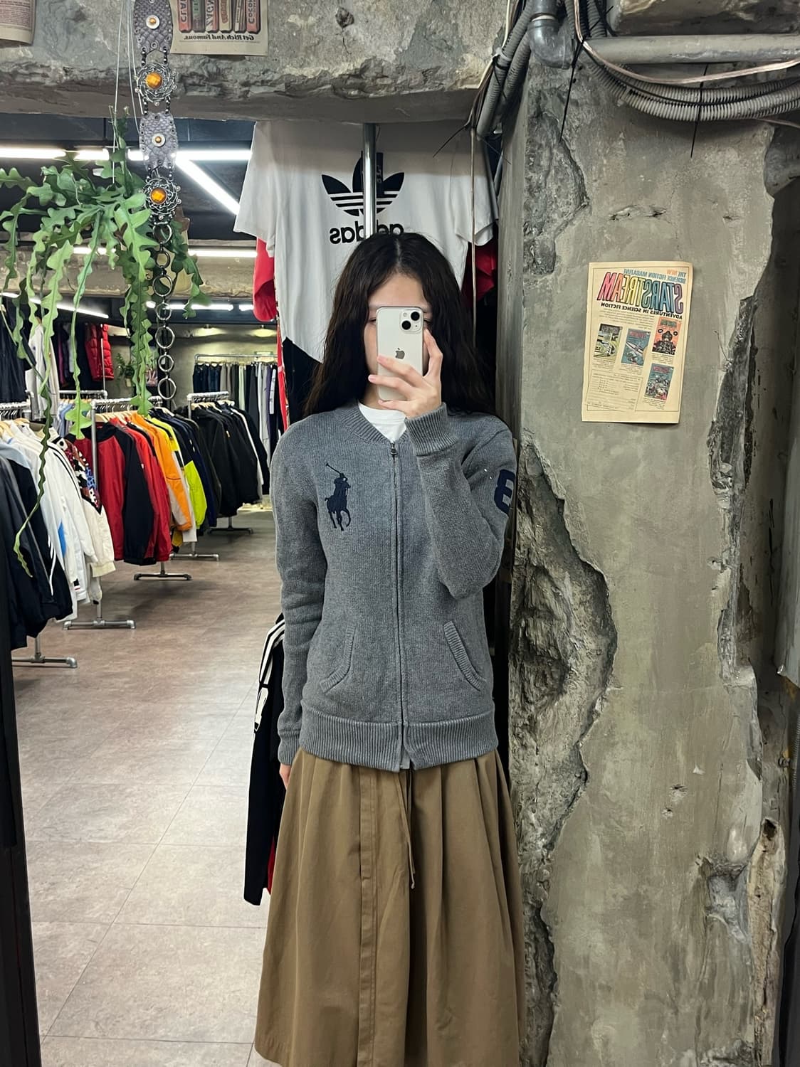 폴로 랄프로렌 빅포니 니트 집업 딥그레이 L #csz1825 상품이미지2