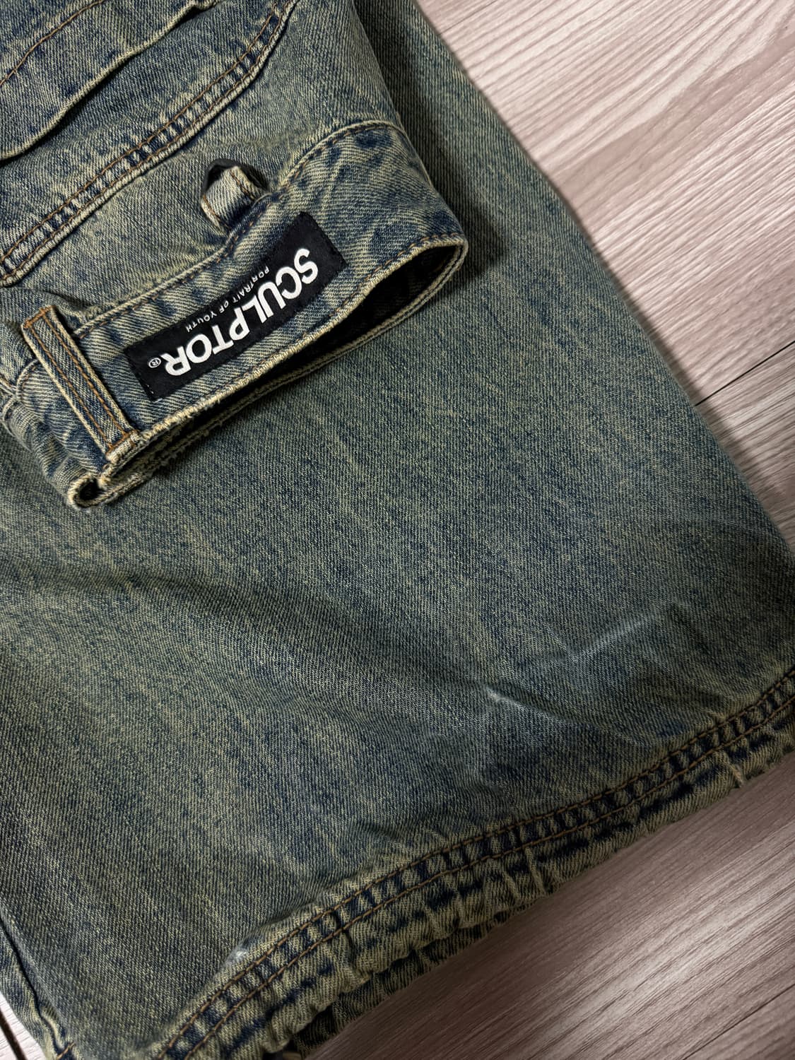 스컬프터 애시드 카고 조거 팬츠 빈티지 블루 상품이미지7