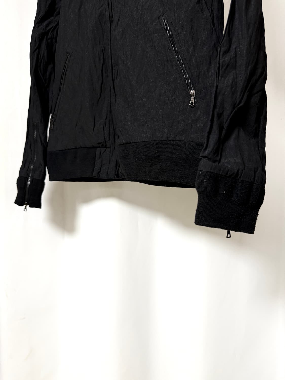 The Viridi anne 밀리터리 2way 사선 라이더 자켓 상품이미지3