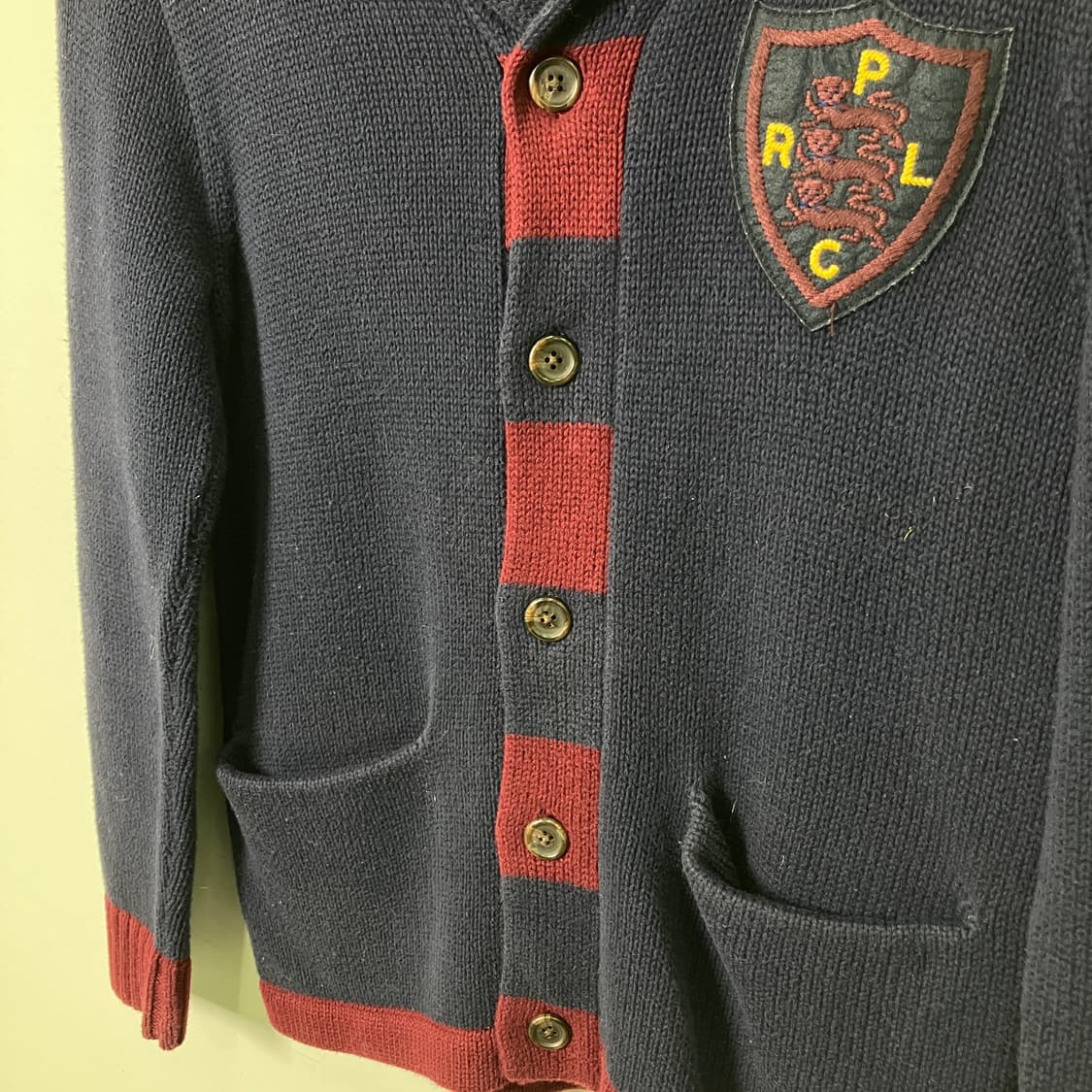폴로 랄프로렌 코튼 숄카라 가디건 M 상품이미지5