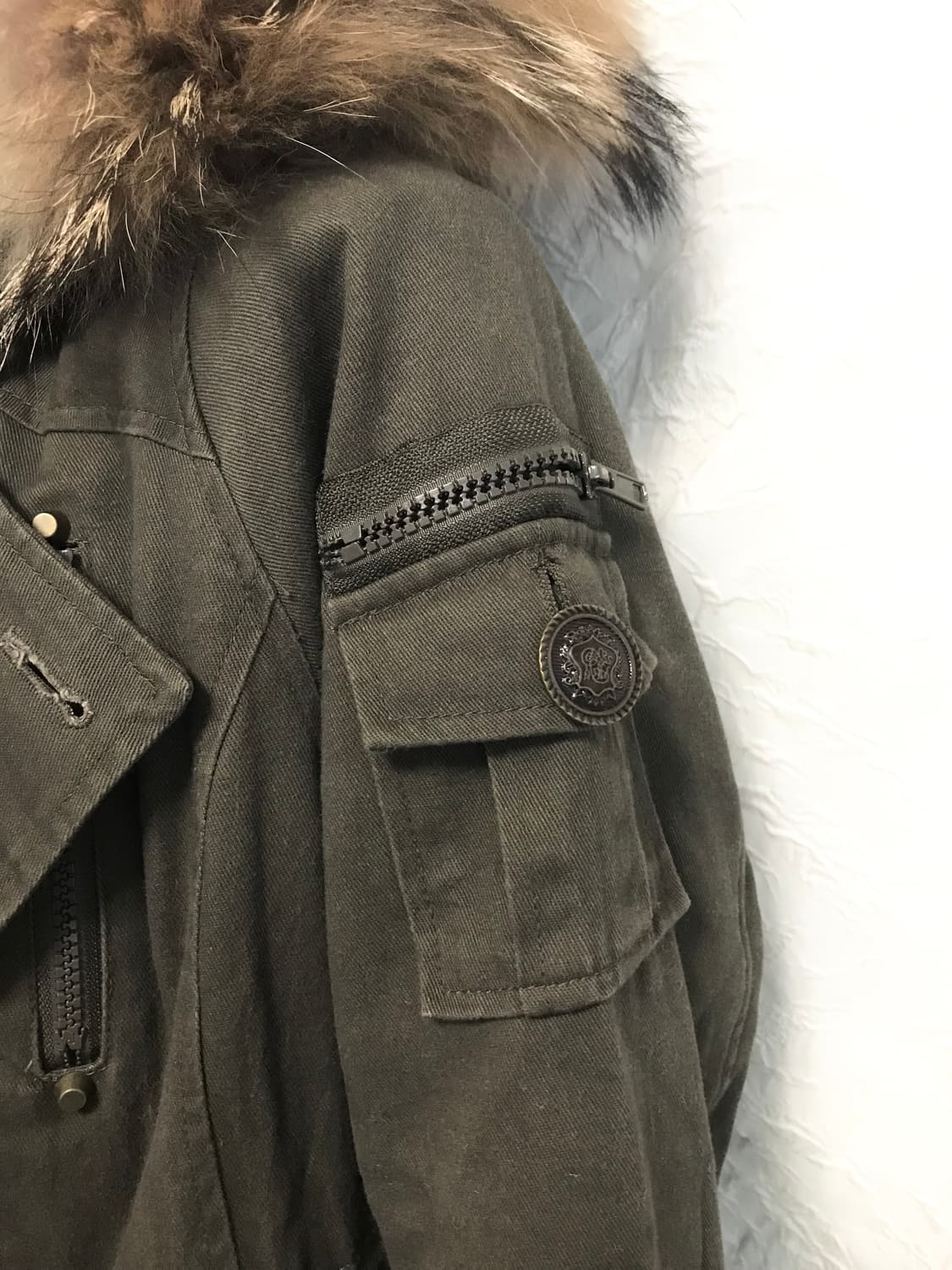 빈티지 00s y2k 라쿤퍼 후드 포켓 야상 점퍼 자켓 상품이미지6