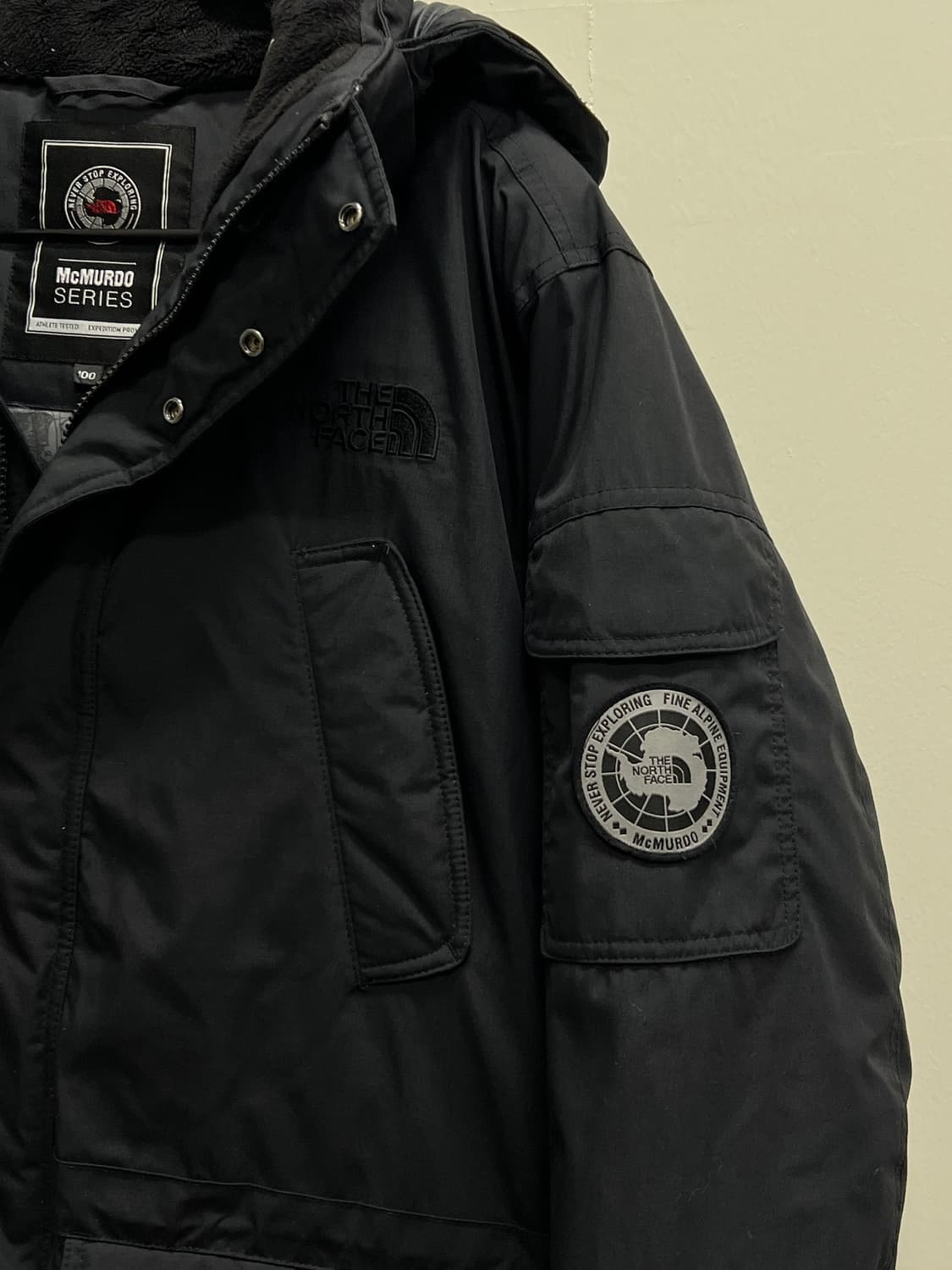 (100) 노스페이스 맥머도 시리즈 구스다운 패딩 야상 자켓 블랙 상품이미지6