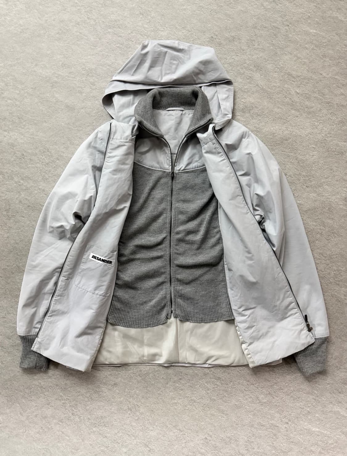 질샌더 라프시몬스 니트 레이어드 자켓 상품이미지1