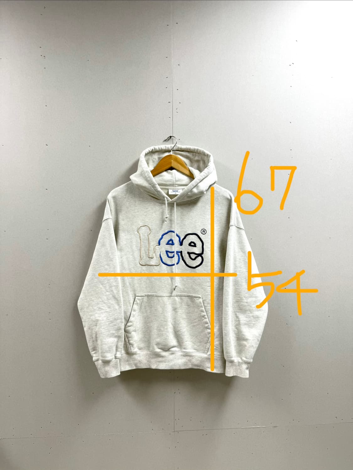 공용 S / Lee 리 멀티 빅로고 후드티 상품이미지2