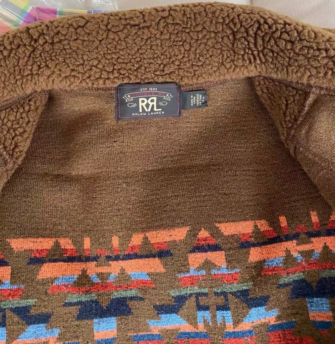 RRL 플리스 패널 자카드 재킷 s 상품이미지3