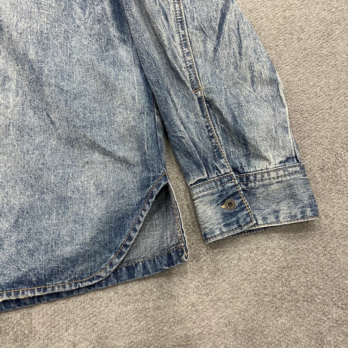 L 버커루 데님 워싱 셔츠 상품이미지4