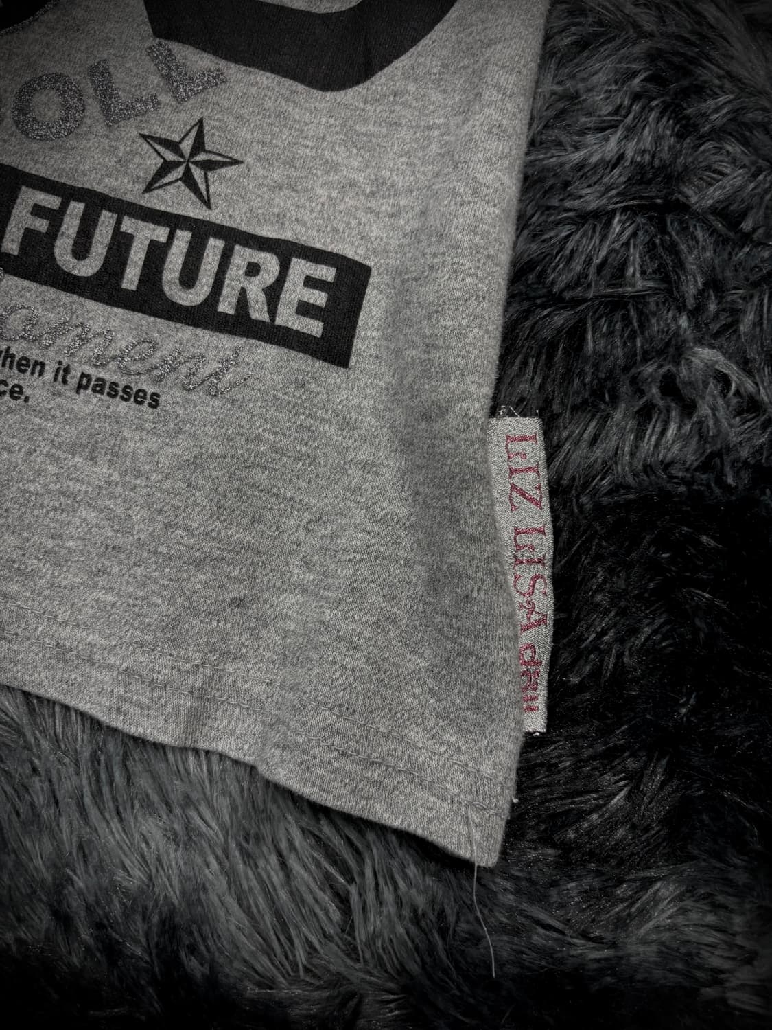 나그랑 그레이 독수리프린팅 Y2K 반팔 상품이미지4