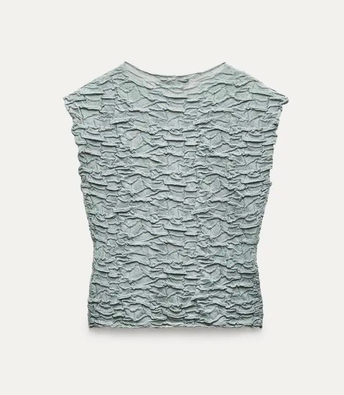 ZARA 자라 링클 캡소매 티셔츠 소라, 자라 링클 슬리브리스 상품이미지7