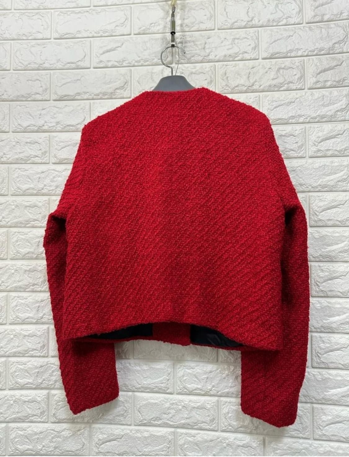 자라 레드트위드자켓 L사이즈 상품이미지5