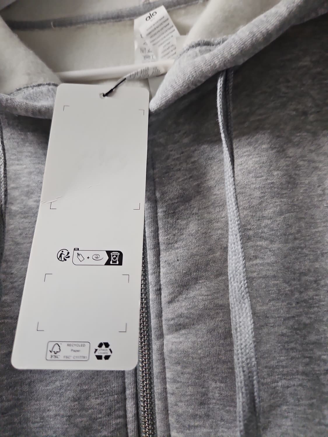 Alo Yoga 집업 후드 스몰 그레이 상품이미지3