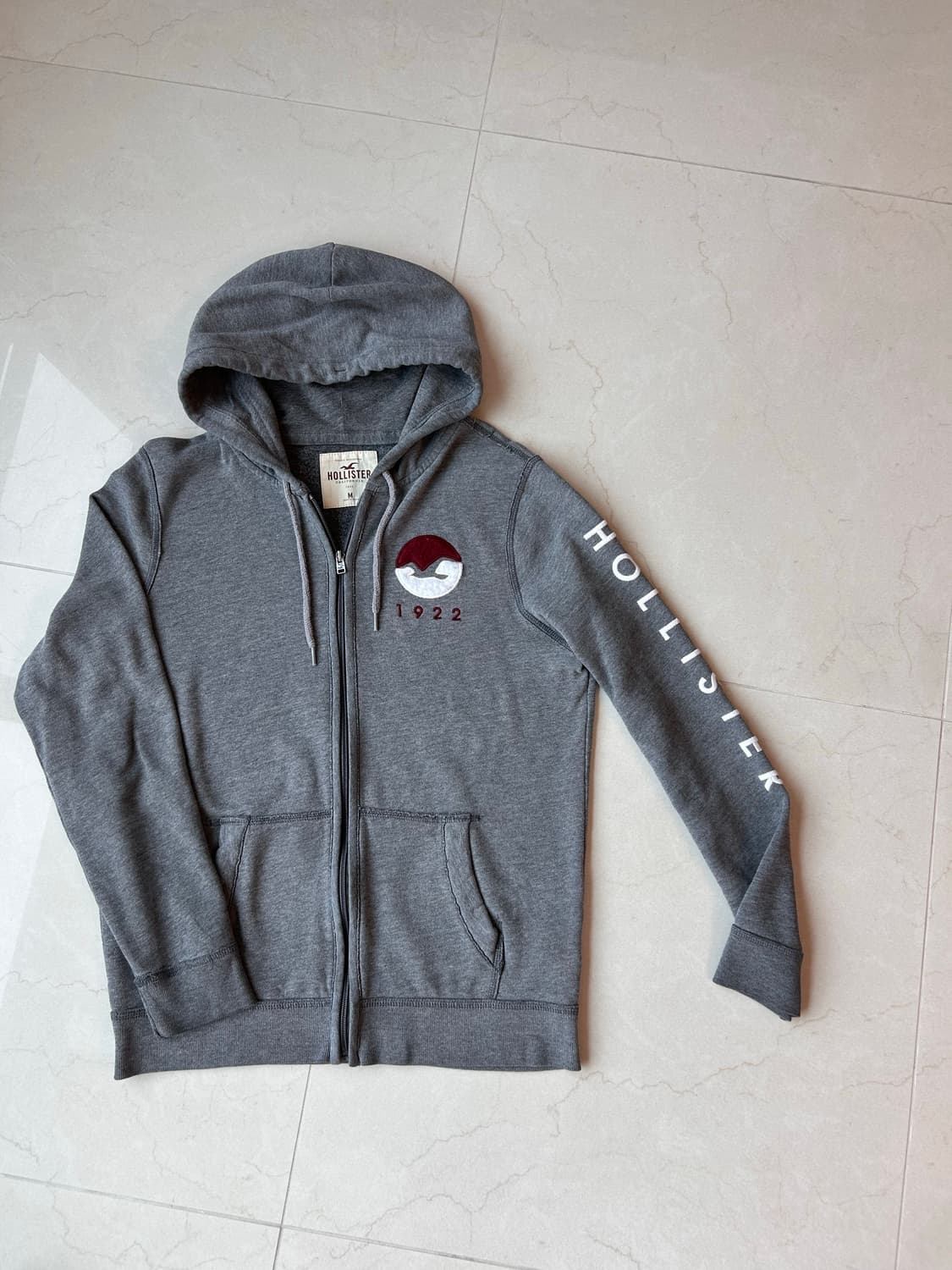 홀리스터 그레이 후드 집업 M 상품이미지3