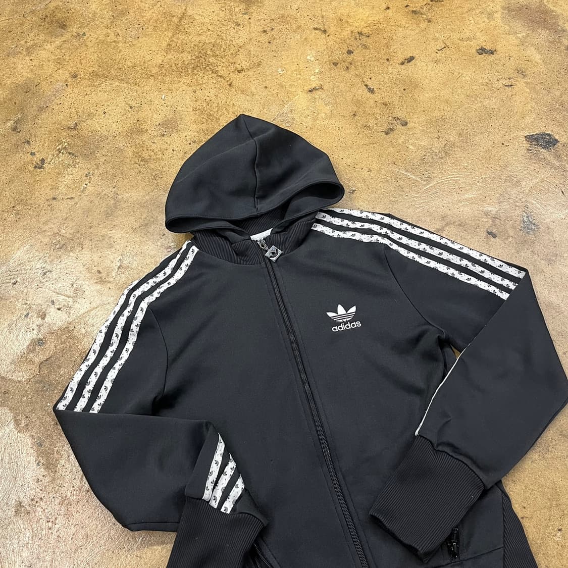 아디다스 블랙 트랙탑 후플 플락 후드집업 져지 90 상품이미지1