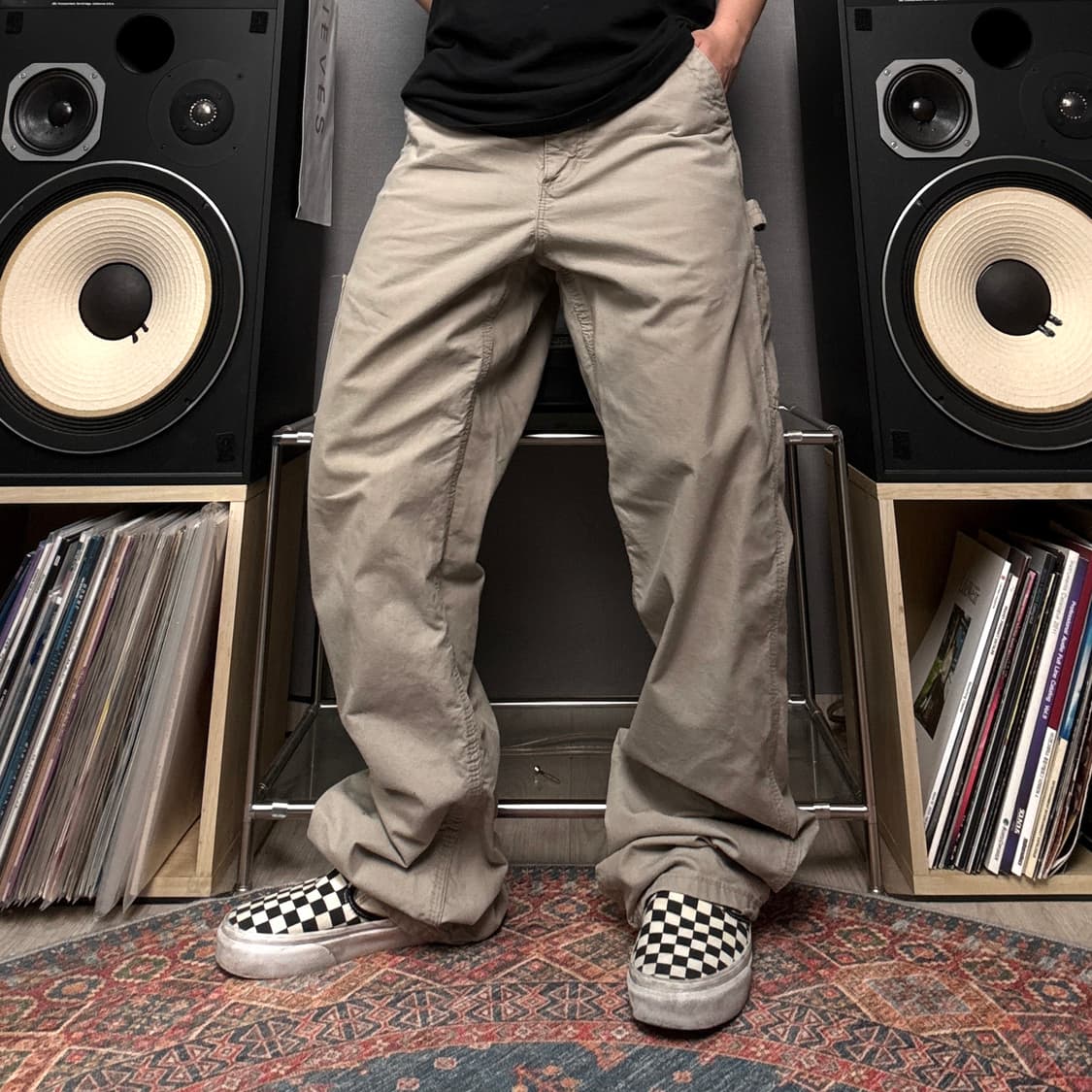 칼하트 가죽탭 싱글니카펜터 팬츠 상품이미지2