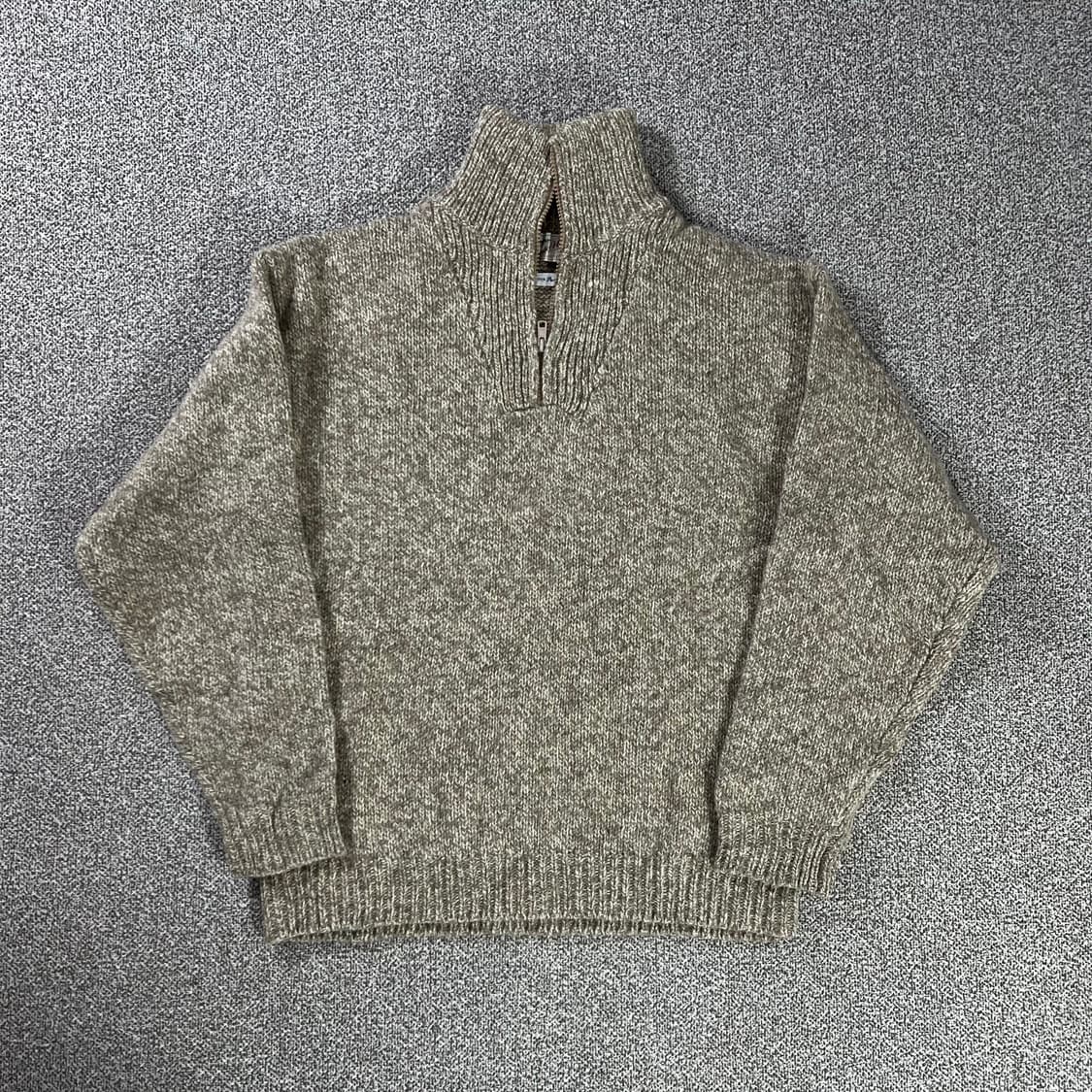 빈티지 헤비 울 하프집업 니트  상품이미지1
