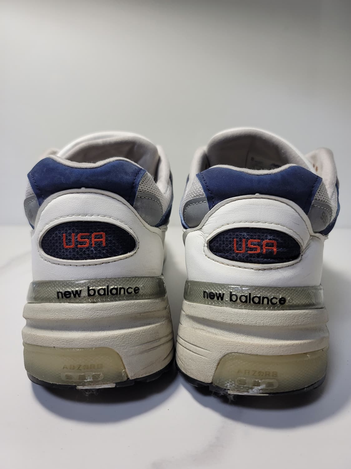 뉴발란스 992 화이트 네이비 MADE IN USA 275 상품이미지5