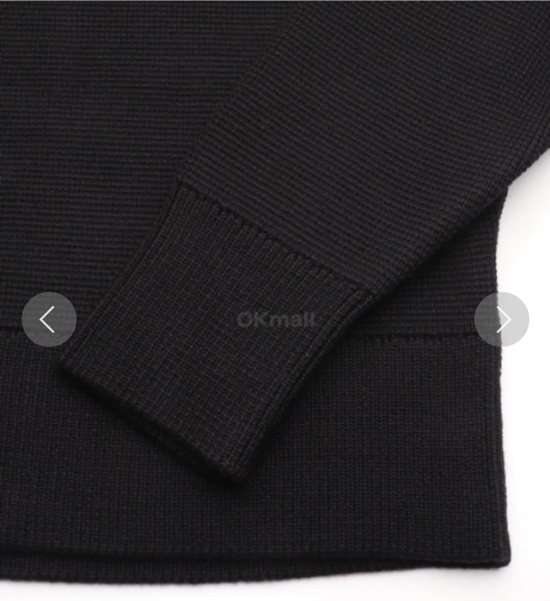 (새상품)자크뮈스 메리노울 넥 크롭 집업 스웨터 블랙/S 상품이미지6